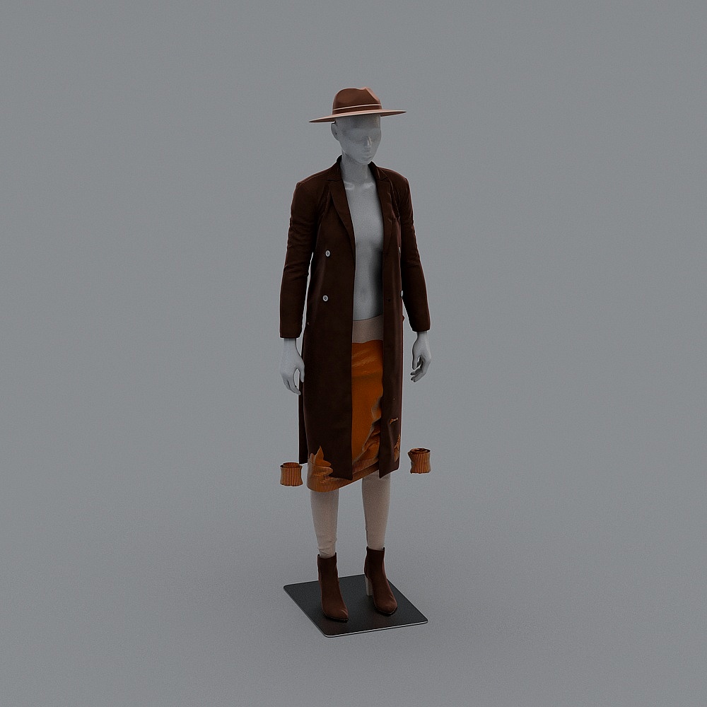 Negozio di abbigliamento minimalista moderno - modello