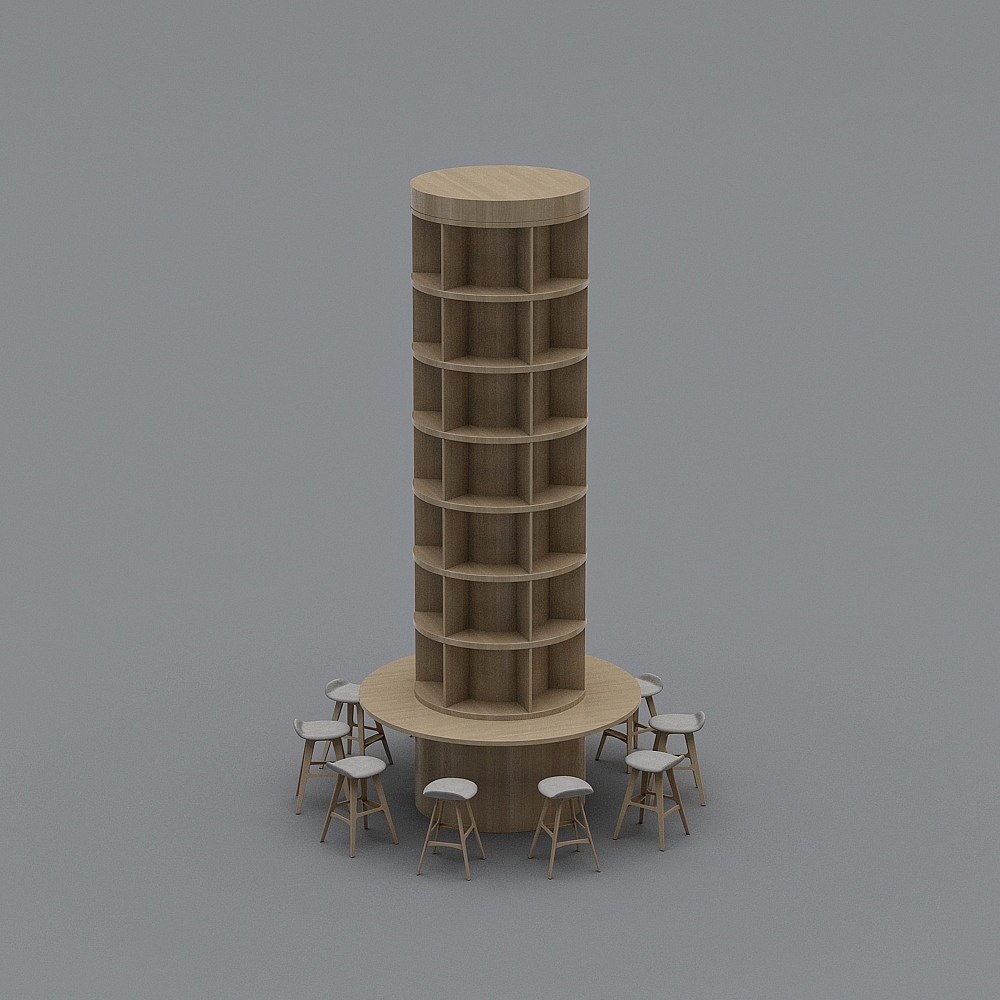 New Chinese style book bar-bar chair combination