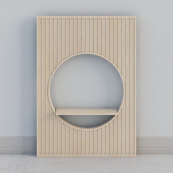 Minimalist Wooden Partition 3D model