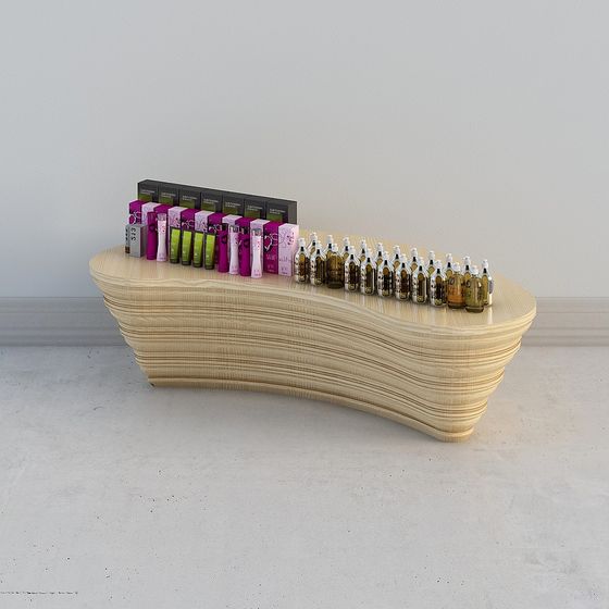 Stylish Low-Poly Bar Counter 3D model for Modern Spaces