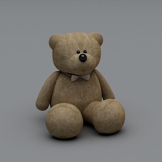 Charming Low-Poly Bear 3D Model