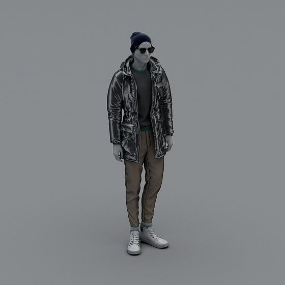 Tienda de ropa para hombres modernos - modelo