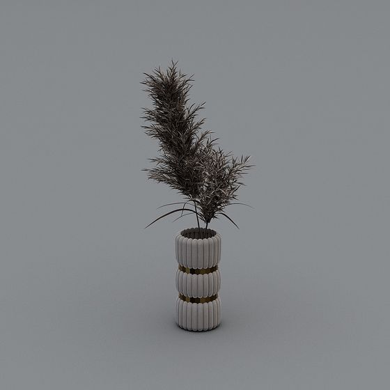 Urban Green Plant Vase 3D model