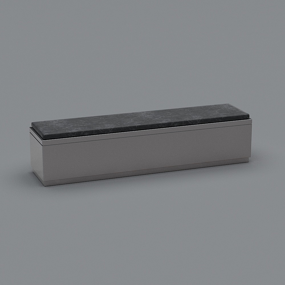 Modern men's clothing store-bench