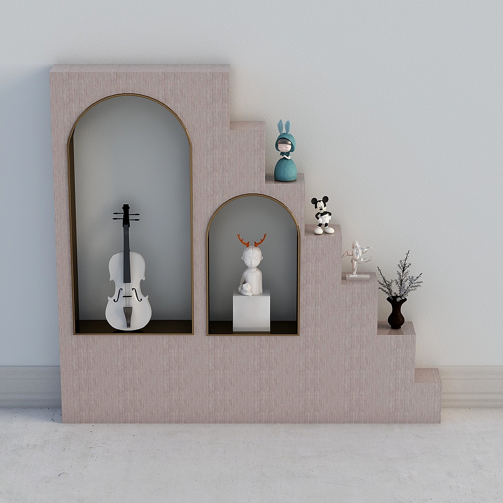 Panshi Interior Design Modern Music Room-Stair Shelf