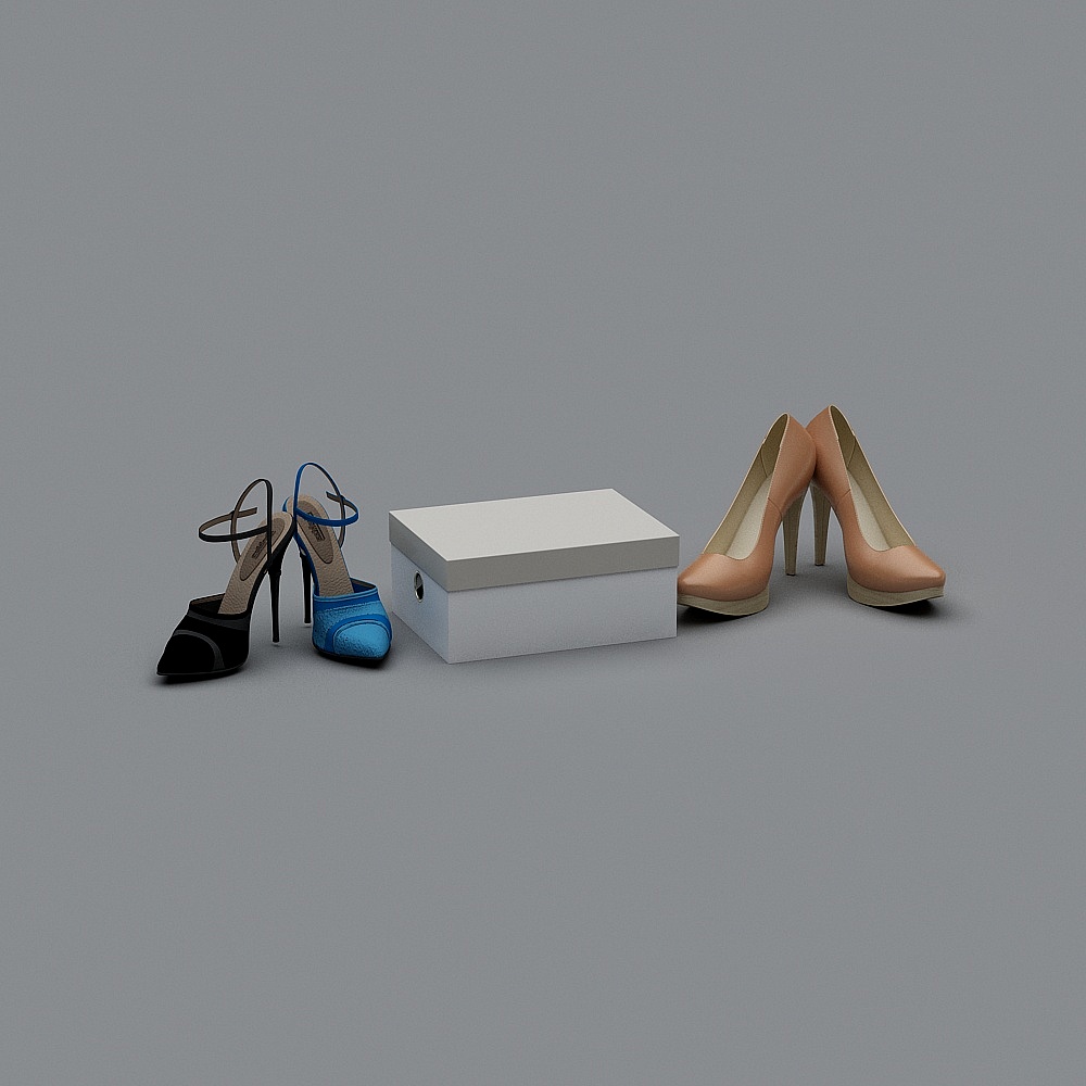 Modern women's shoe store - a combination of commodity models