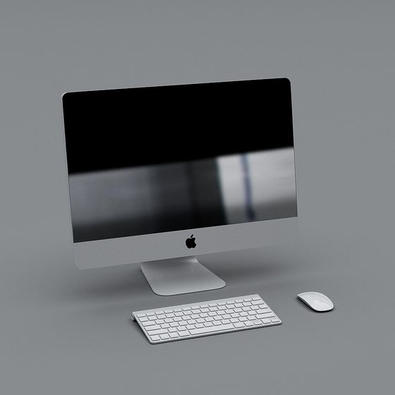 Minimalist Apple All-in-One 3D Model for Designers