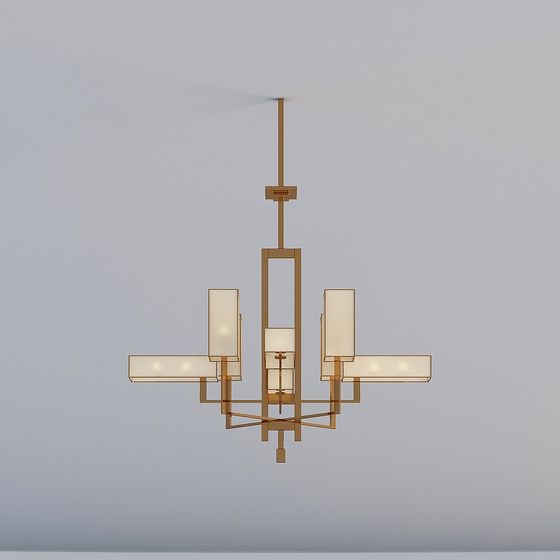 Modern Geometric Pendant Light 3D model