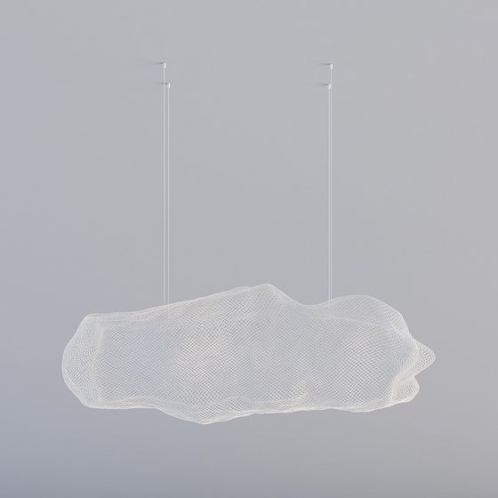 Suspended Cloud Low-Poly 3D model