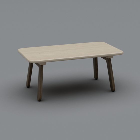 Unique Wooden Coffee Table 3D model