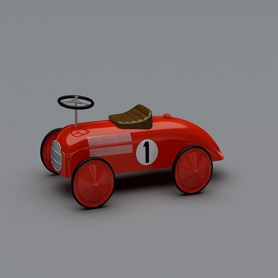 Stylish Retro Toy Car 3D model for Creative Projects
