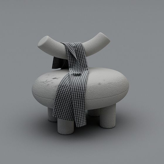 Chic Low Poly 3D Chair Model for Contemporary Spaces