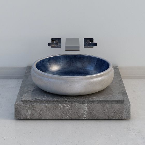 Minimalist Sink 3D model for Modern Interiors
