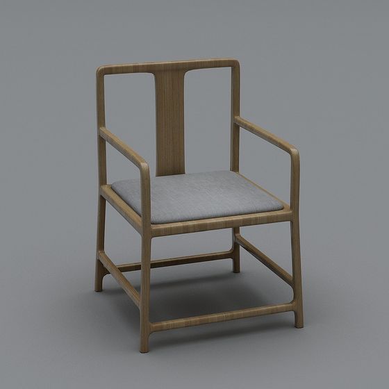 Elegant Low-Poly Chair 3D model