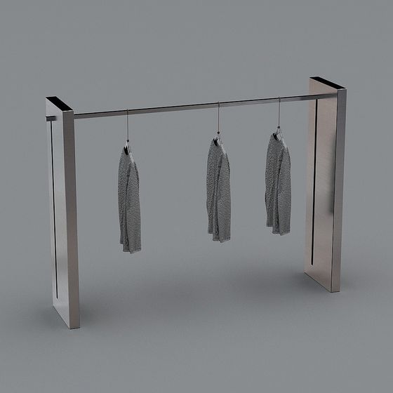 Urban Elegance Clothes Rack 3D model