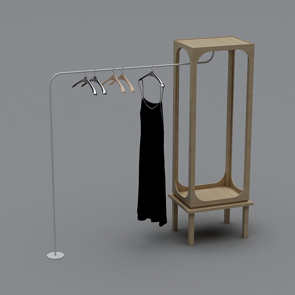Low Poly Hanger Display Stand 3D model