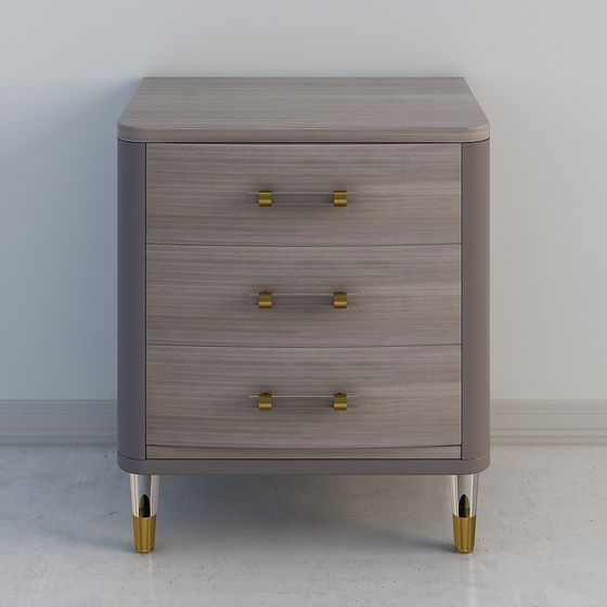 Mid-Century Modern Nightstand 3D model