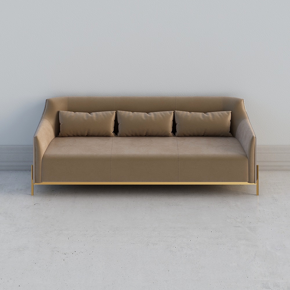 Modèle F du canapé trois places de luxe Lan