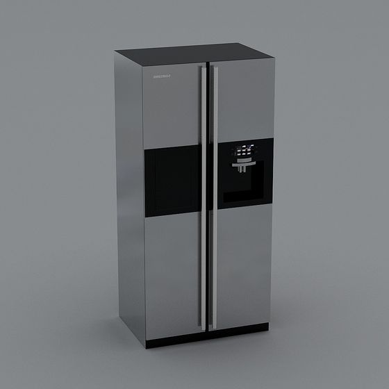 Modern Low-Polygon Refrigerator 3D model