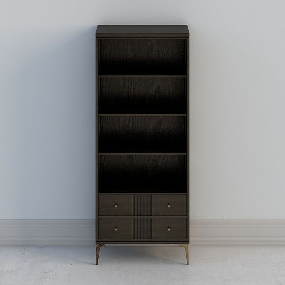 Mid-Century Modern Bookshelf 3D model