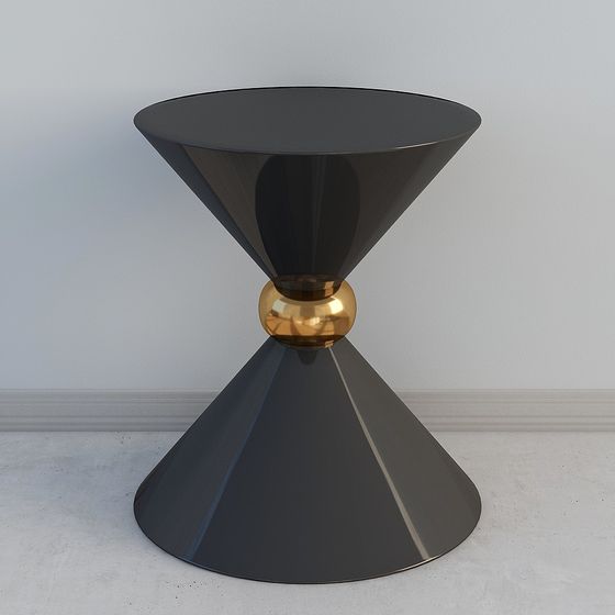 Geometric Cone Metal Side Table 3D model