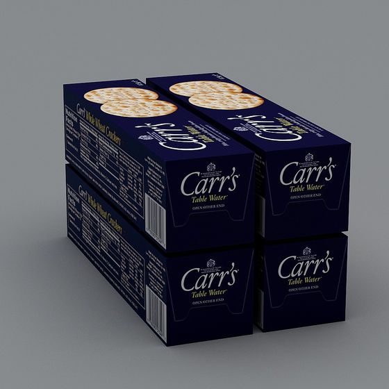 Carr's Table Water Packaging Box 3D model