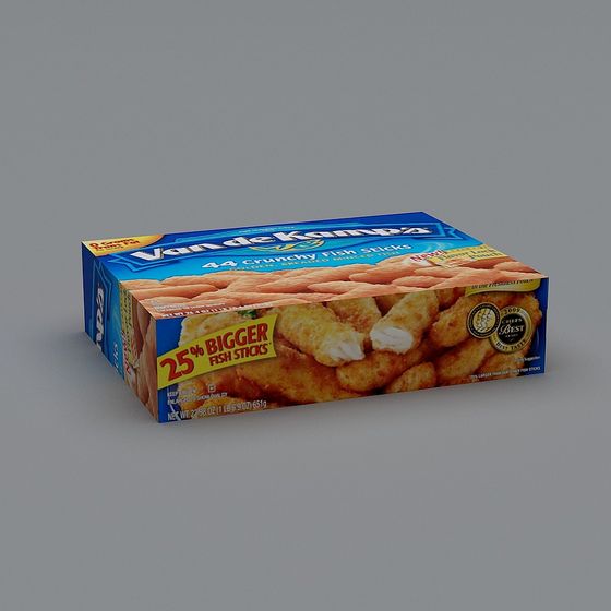 Van de Kamp's Fish Sticks Box 3D model