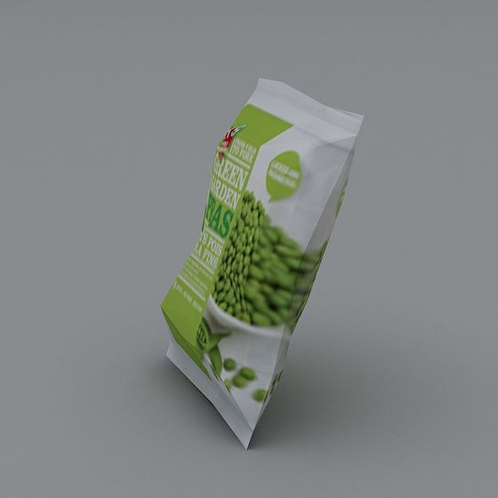 Green Garden Peas Bag 3D model