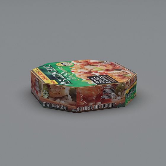 Low Poly Frozen Pizza Box 3D model for Creative Works