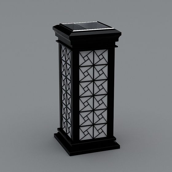 Low Poly Modern Street Light 3D model