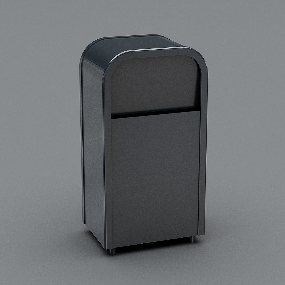 Stylish Urban Trash Bin 3D model