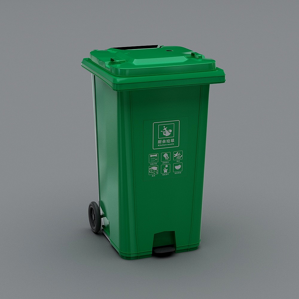 Eco-Friendly Trash Bin 3D Model for Modern Designs