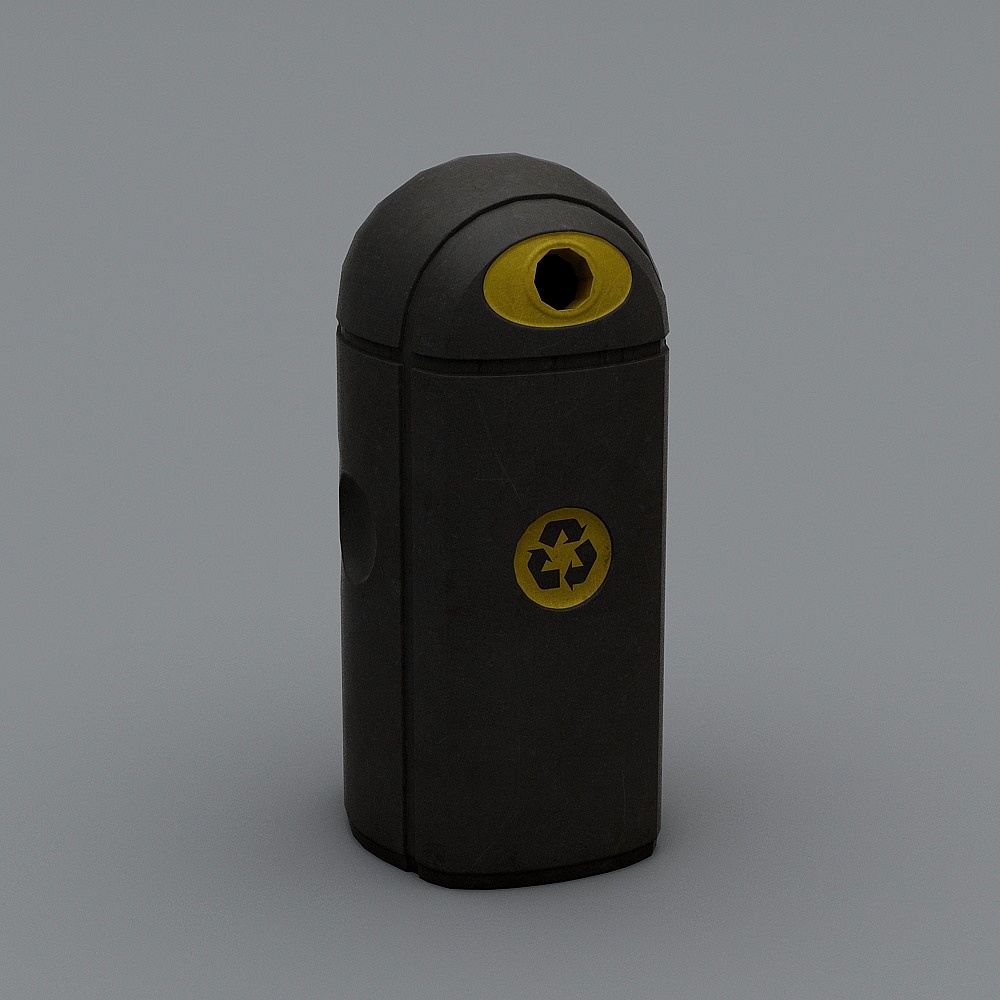 Eco-Friendly Trash Bin 3D Model