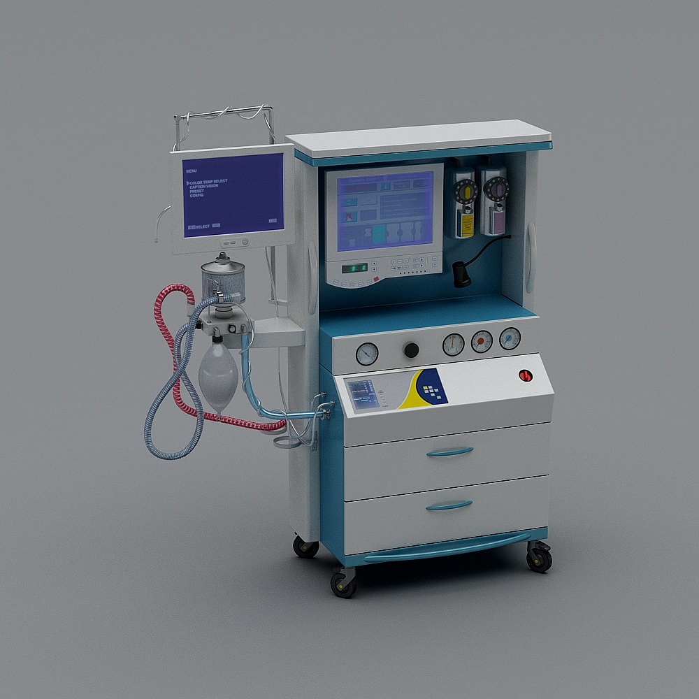 Realistic Breathing Machine 3D model