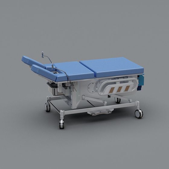 Modern Gray Operating Table 3D Model for Medical Facilities