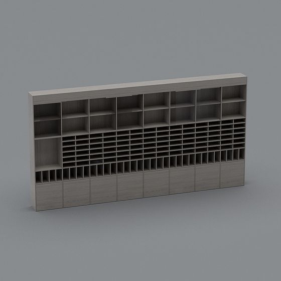 Stylish Low-Poly Bookshelf 3D model for Creative Projects