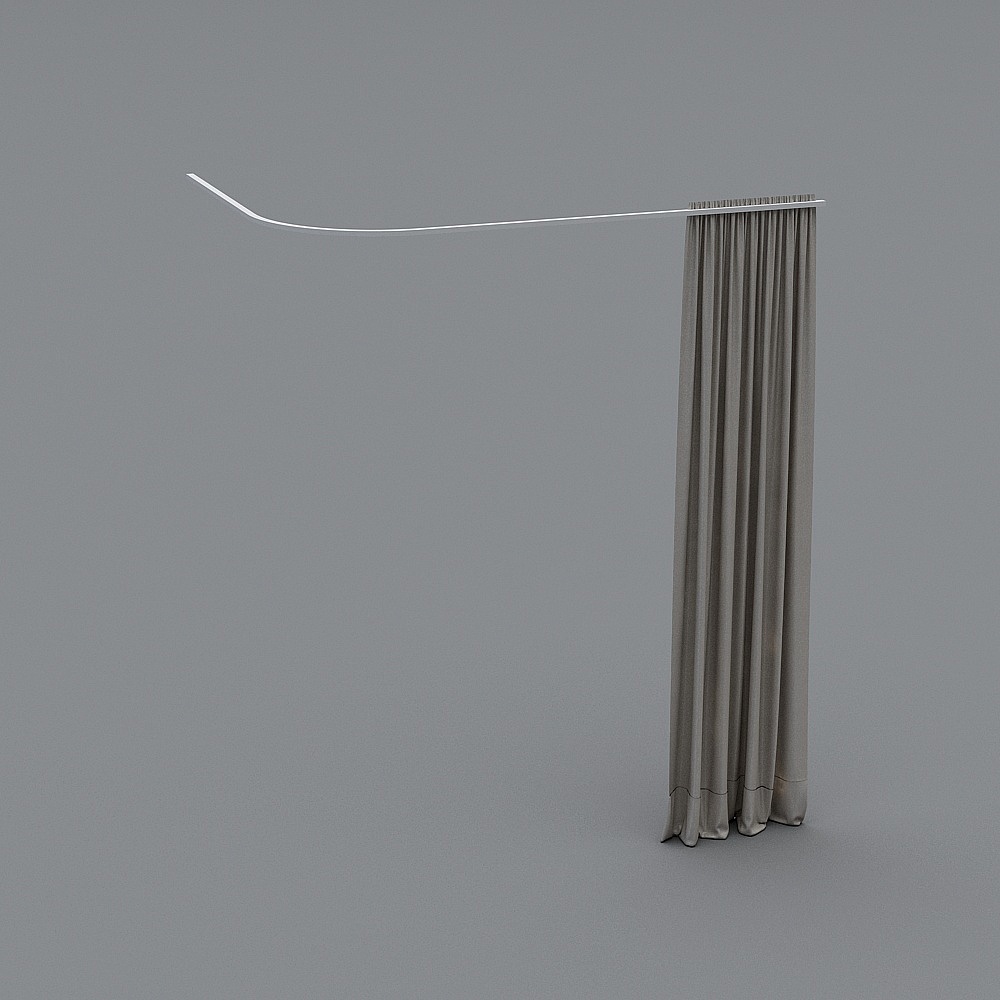 Modern hospital ward-1-bed curtain