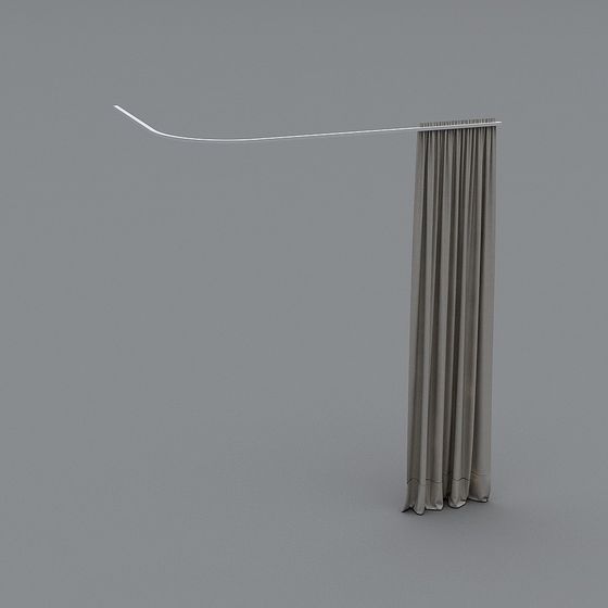Streamlined Curtain Rod 3D model