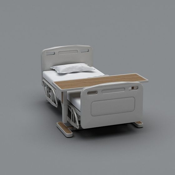 Stylish Hospital Bed 3D Model for Healing Spaces