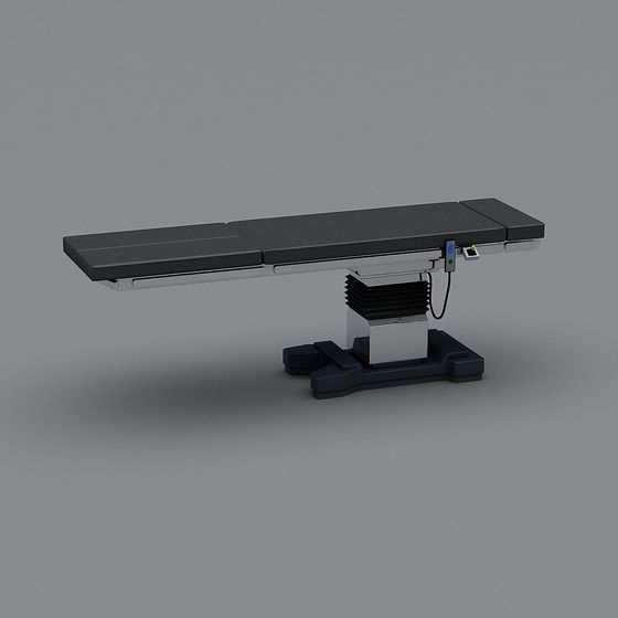 Modern Hospital Operating Table 3D Model in Black