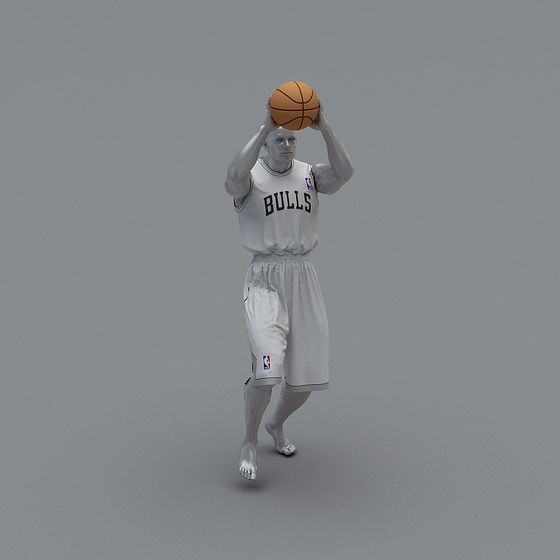 Bulls Basketball Player 3D model