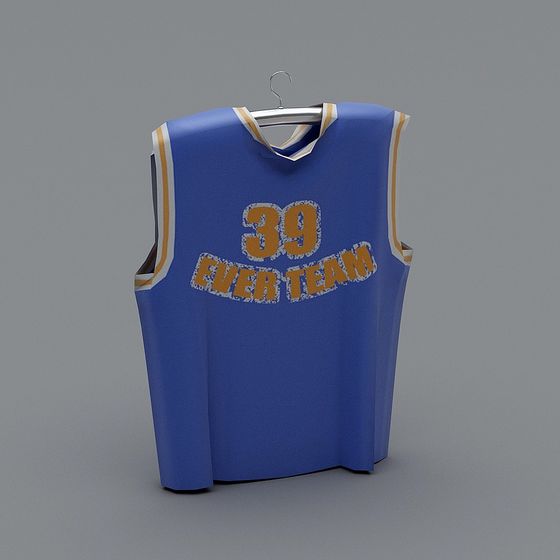 Retro Basketball Jersey 3D model