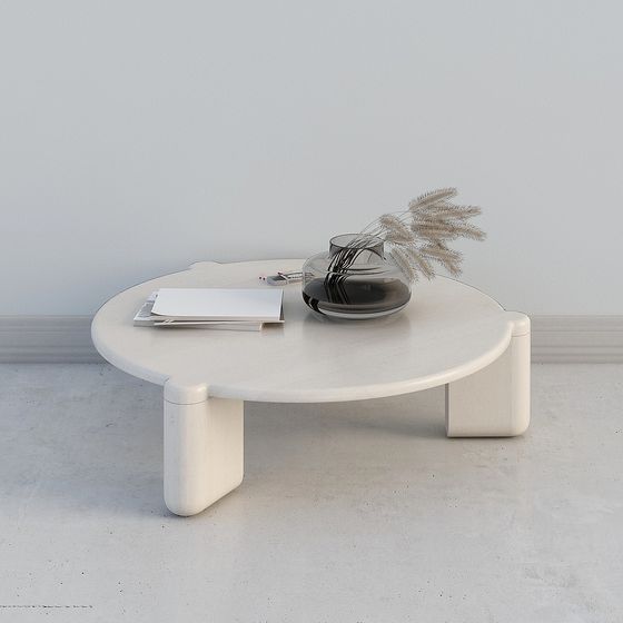 Beige Coffee Table 3D Model for Cozy Living Areas