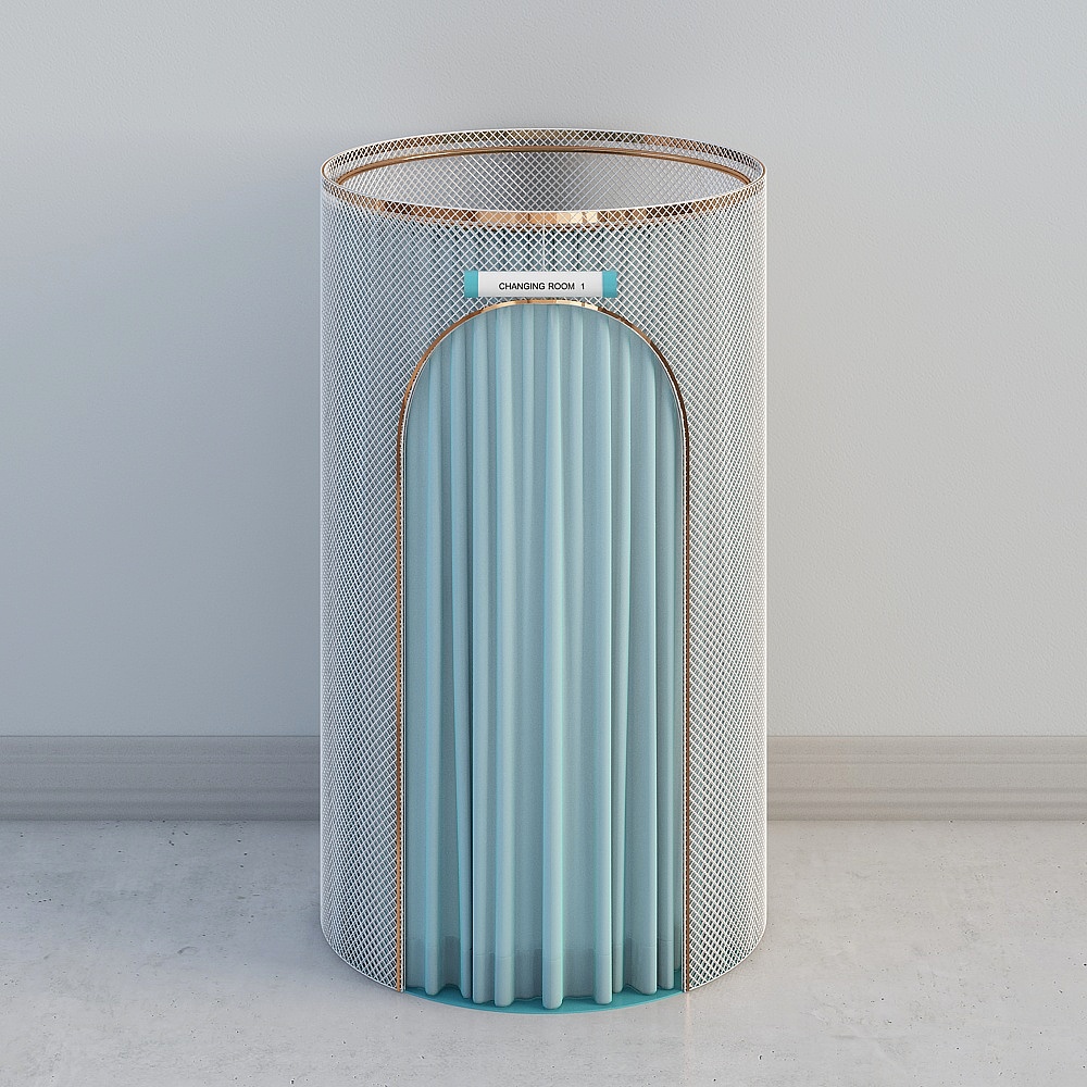 Nordic fitting room-fitting room blue