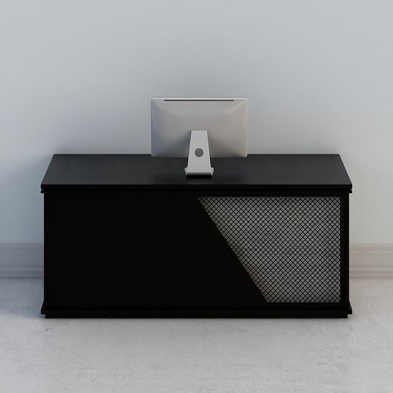 Industrial Style Office Desk 3D model