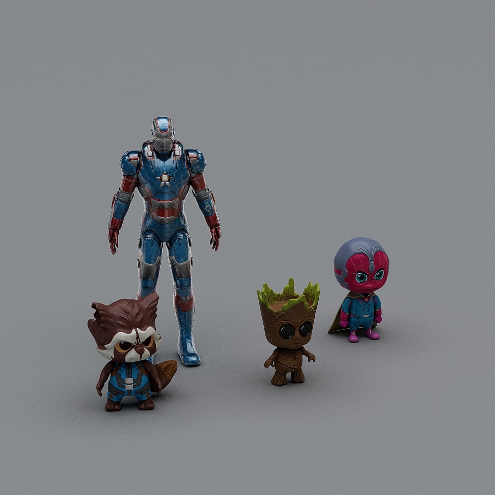 Galaxy Guardians Team 3D model