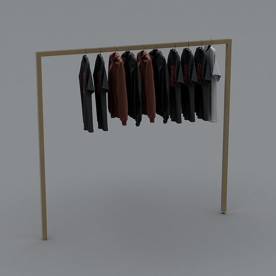 Elegant Display Rack 3D model for Modern Interiors
