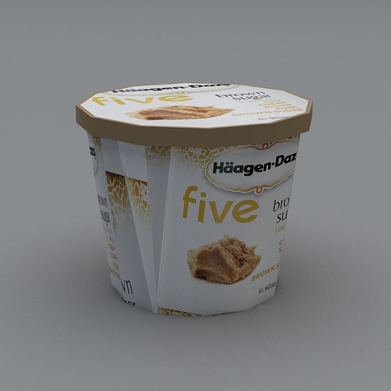 Häagen-Dazs Five Brown Sugar Ice Cream Cup 3D model