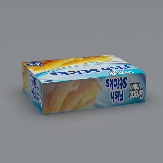 Fish Sticks Box 3D Model