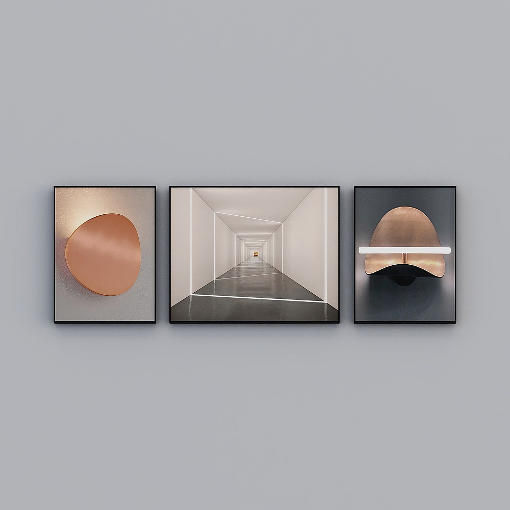 Courtesy full house with painting - living room triple - deep light black triple-1